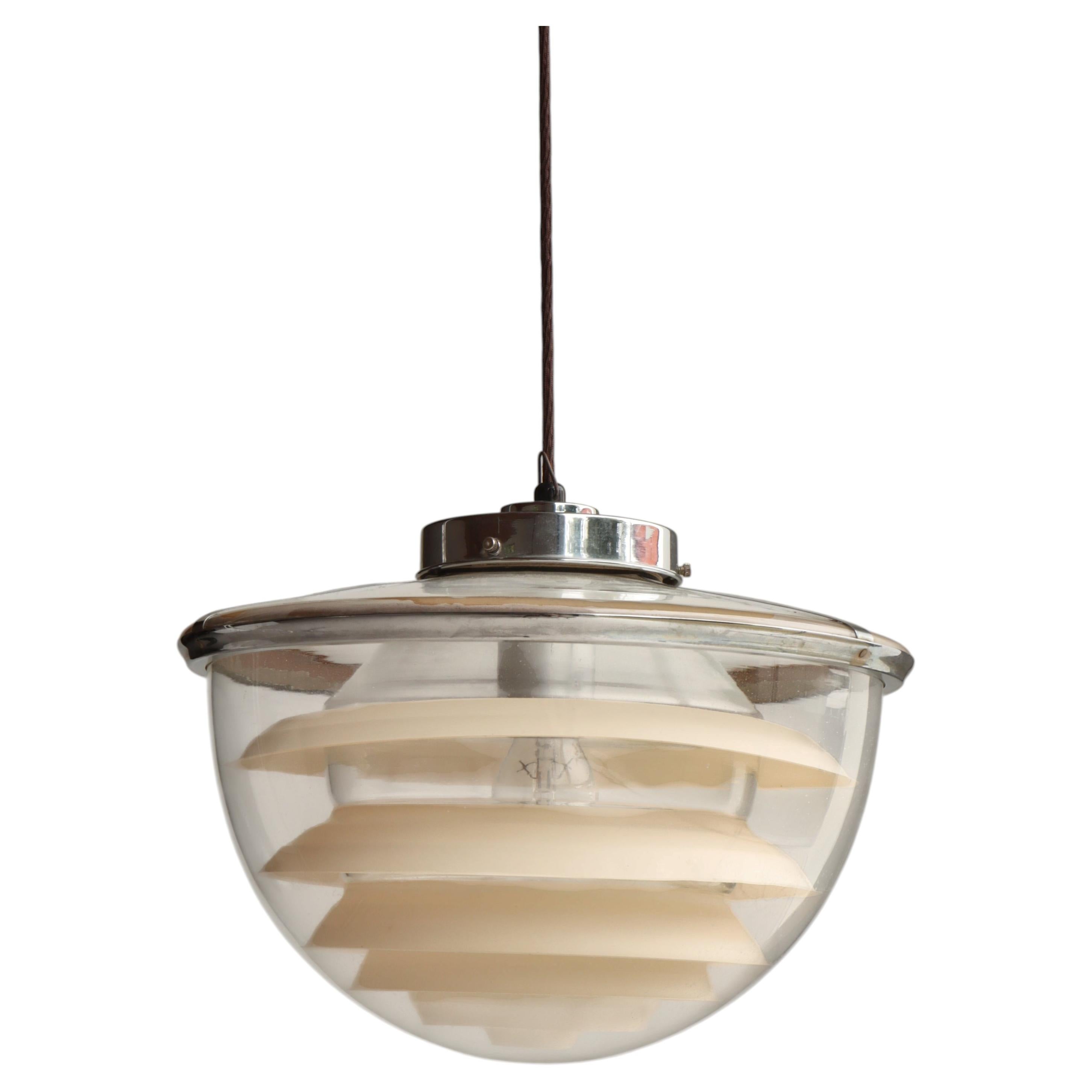 1930s Poul Henningsen "PH-Globe" Pendant with Original Glass & Cellophane Shades