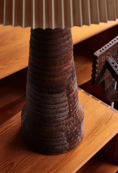 Large Art Nouveau Ceramic Table Lamp by Hans Peter Knudsen, Denmark, 1920s