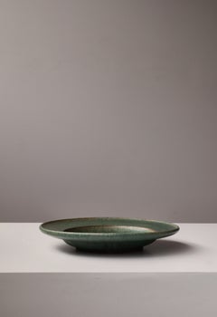 Vassoio grande in gres di Arne Bang, n. 105, Own Studio, Danimarca, anni ’30