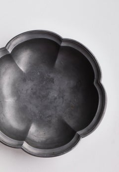 Just Andersen Scalloped Pewter Bowl Model "no. 1830", Denmark, 1930s