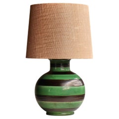 Handmade Ceramic Table Lamp by Kähler, Denmark, 1930s