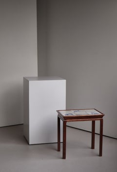 Frits Henningsen Art Deco Side Table with Ceramic Tiles, Denmark, 1930s