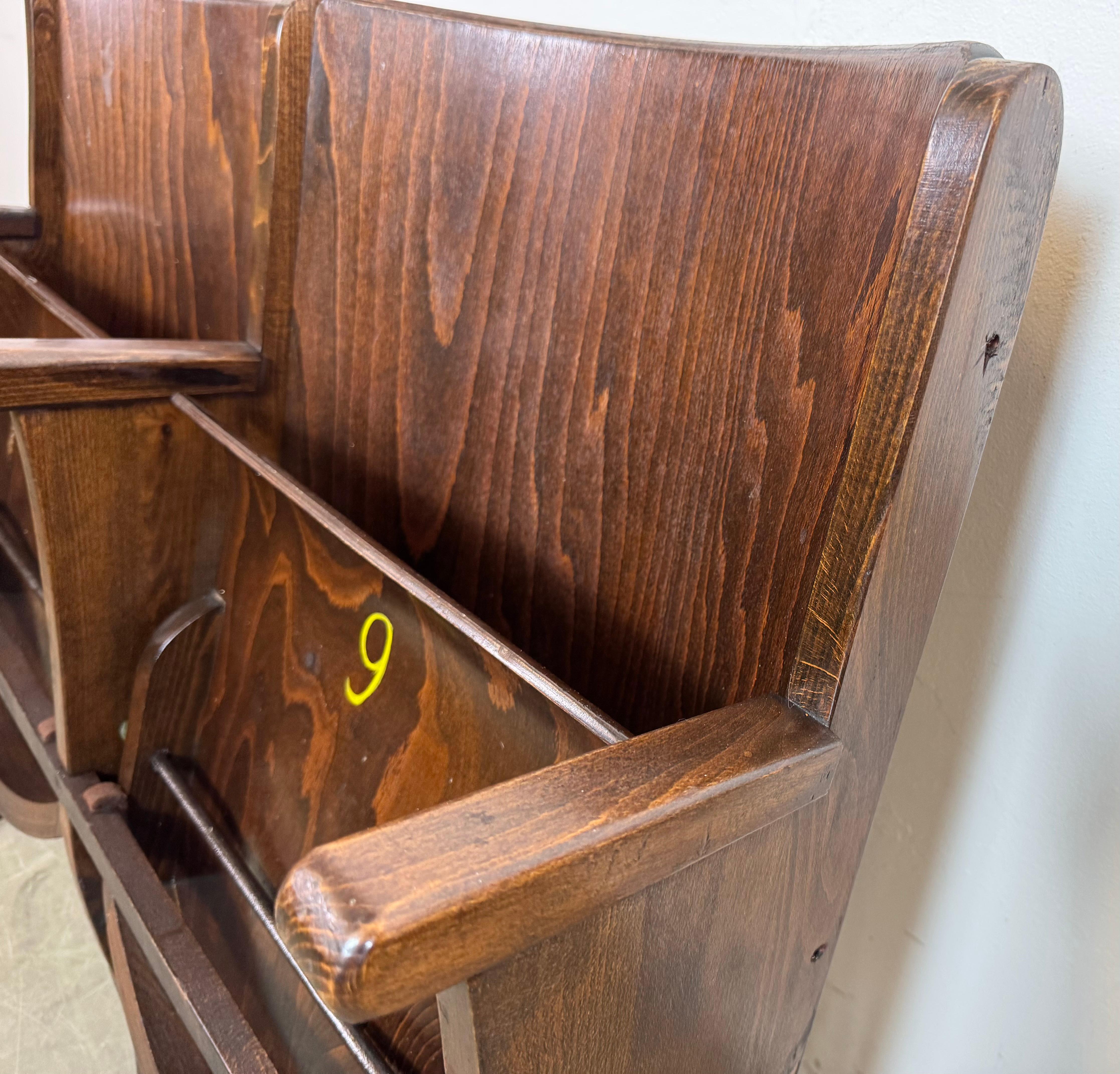 Banco de cine vintage de dos plazas de TON, años 60 en venta 5