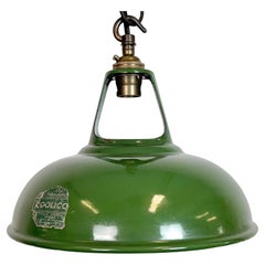 Industrial Green Enamel Factory Pendant Lamp from Coolicon, 1950s
