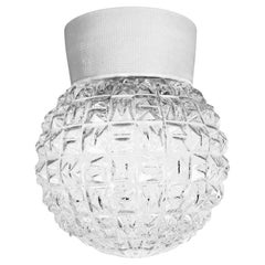 Vintage White Porcelain Ceiling Light, 1970s