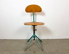 Dark Green Industrial Workshop Chair, 1950s