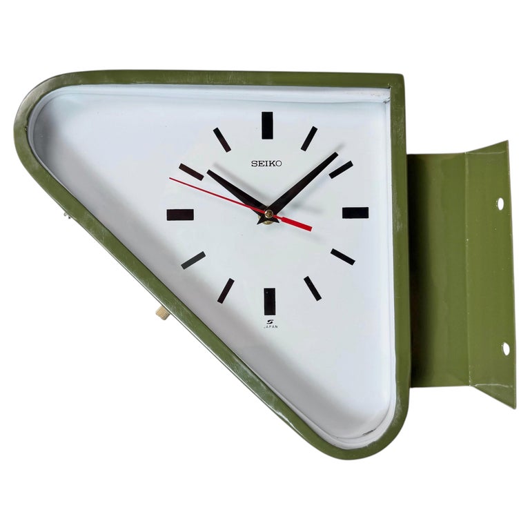 Vintage Green Seiko Ships Double-Sided Wall Clock, 1970s at 1stDibs