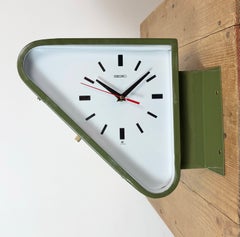 Vintage Green Seiko Ships Double-Sided Wall Clock, 1970s
