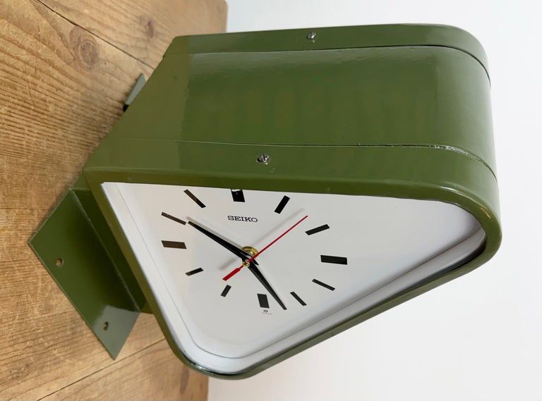 Vintage Green Seiko Ships Double-Sided Wall Clock, 1970s at 1stDibs