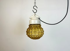 Vintage White Porcelain Pendant Light, 1970s