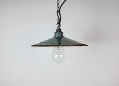 Lampada industriale con smalto verde, anni '1950