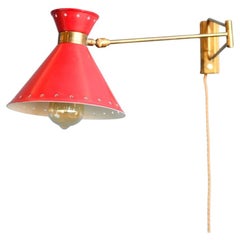 René Mathieu for Lunel 'Diablo' Wall Lamp Circa 1950s