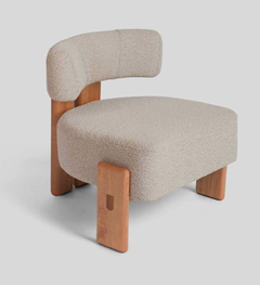 Customizable Lounge Chair de la Paz, Solid White Oak wood and upholstery.