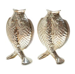 Pair of Christofle Siver-Plated "Poison" vases after Émile Reiber, ca 1874