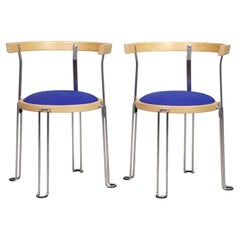 Paire de fauteuils prototypes rembourrés signés « Oblado », Blå Station, Suède, 1986