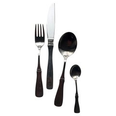 Eric Löfman “Uppsala” 24-Piece Swedish Silver Flatware Service for Six, 1992