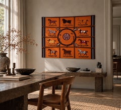 Hermès “Couvertures et Tenues de Jour” Velvet Textile by Jacques Eudel, 1974