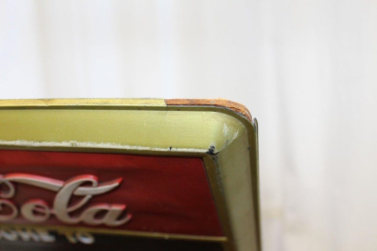 1960s vintage coca cola masonite plastic menu board for sale at 1stdibs