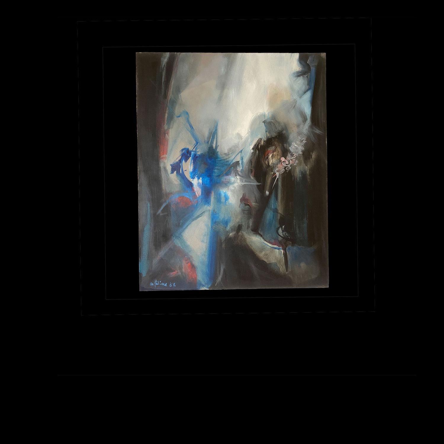 Jacques de Feline de la Roche pittura astratta 1983 In condizioni buone in vendita a Grenoble, FR