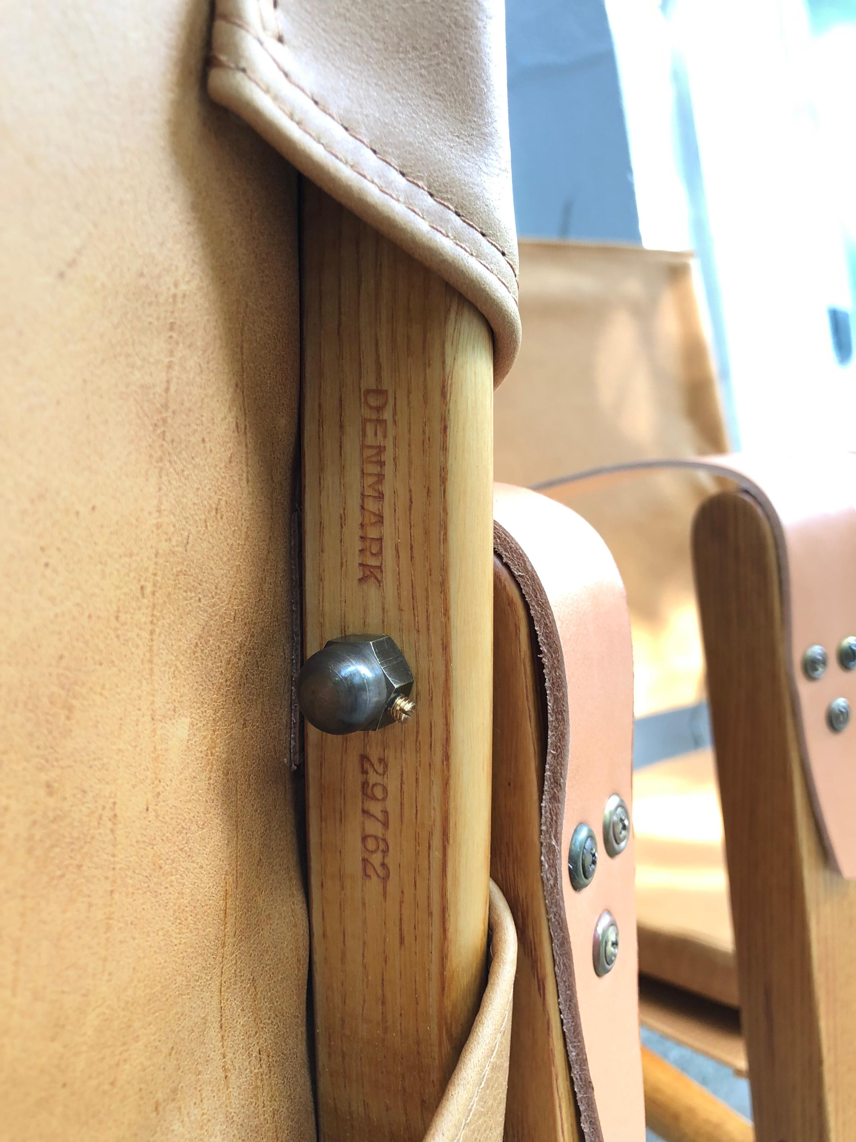 Pair of Vintage Refurbished Kaare Klint Safari Lounge Chairs 8