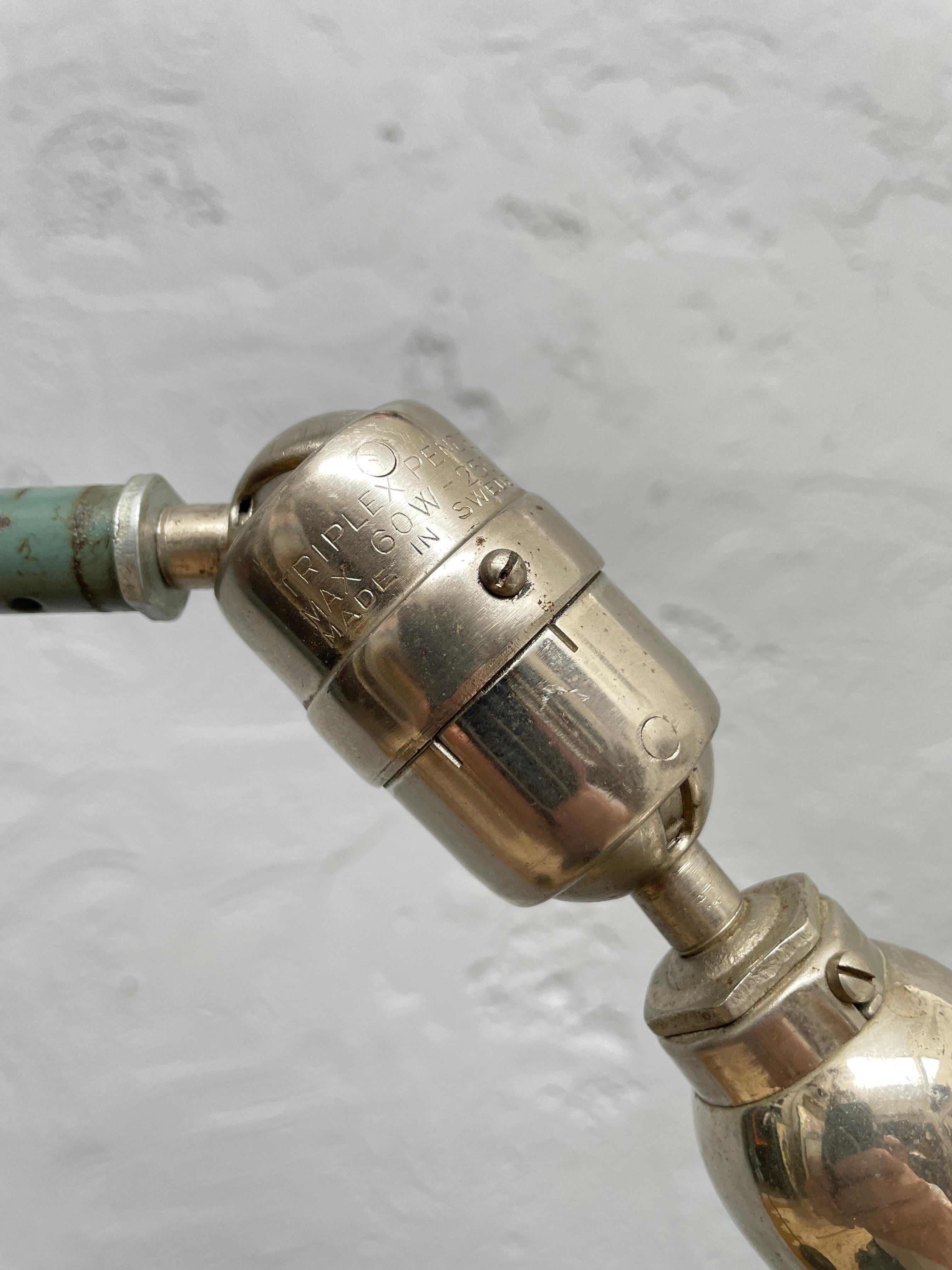 Triplex Industrial Lamp Designed by Johan Petter Johanson in the 1950s For Sale 1