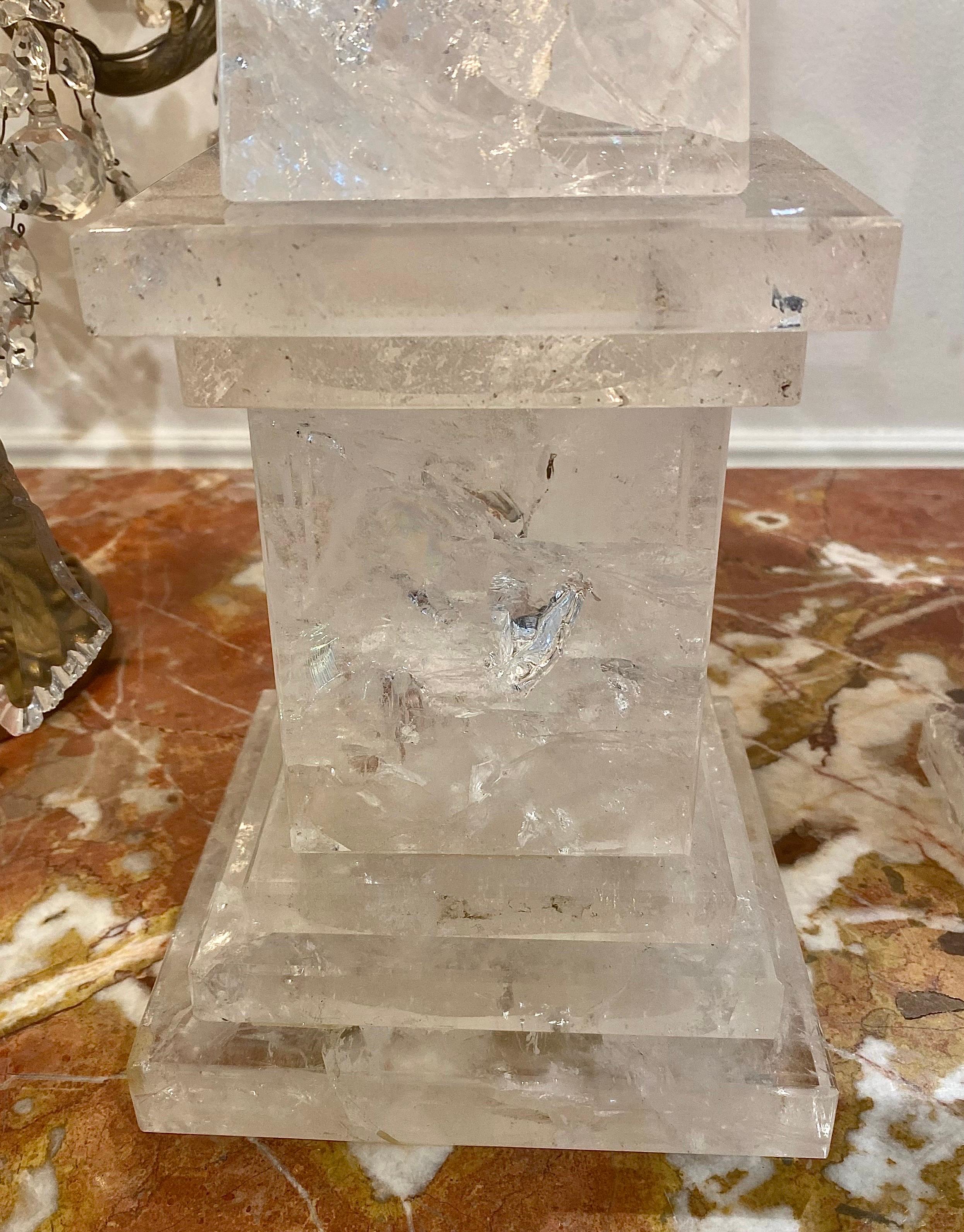 Paire d'obélisques en cristal de roche, français en vente 6