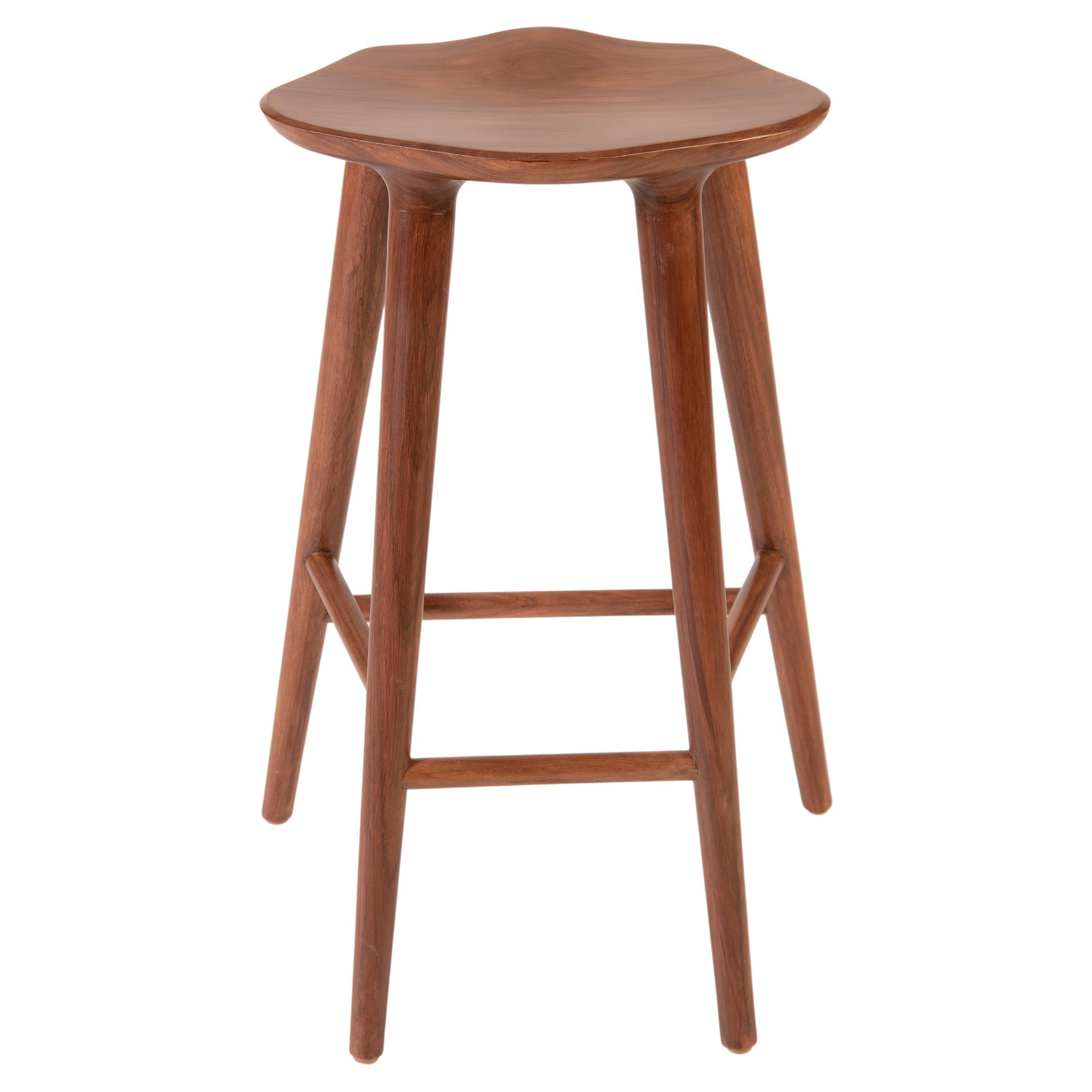 Sgabello da banco Tam a 4 gambe, Wood Tzalam