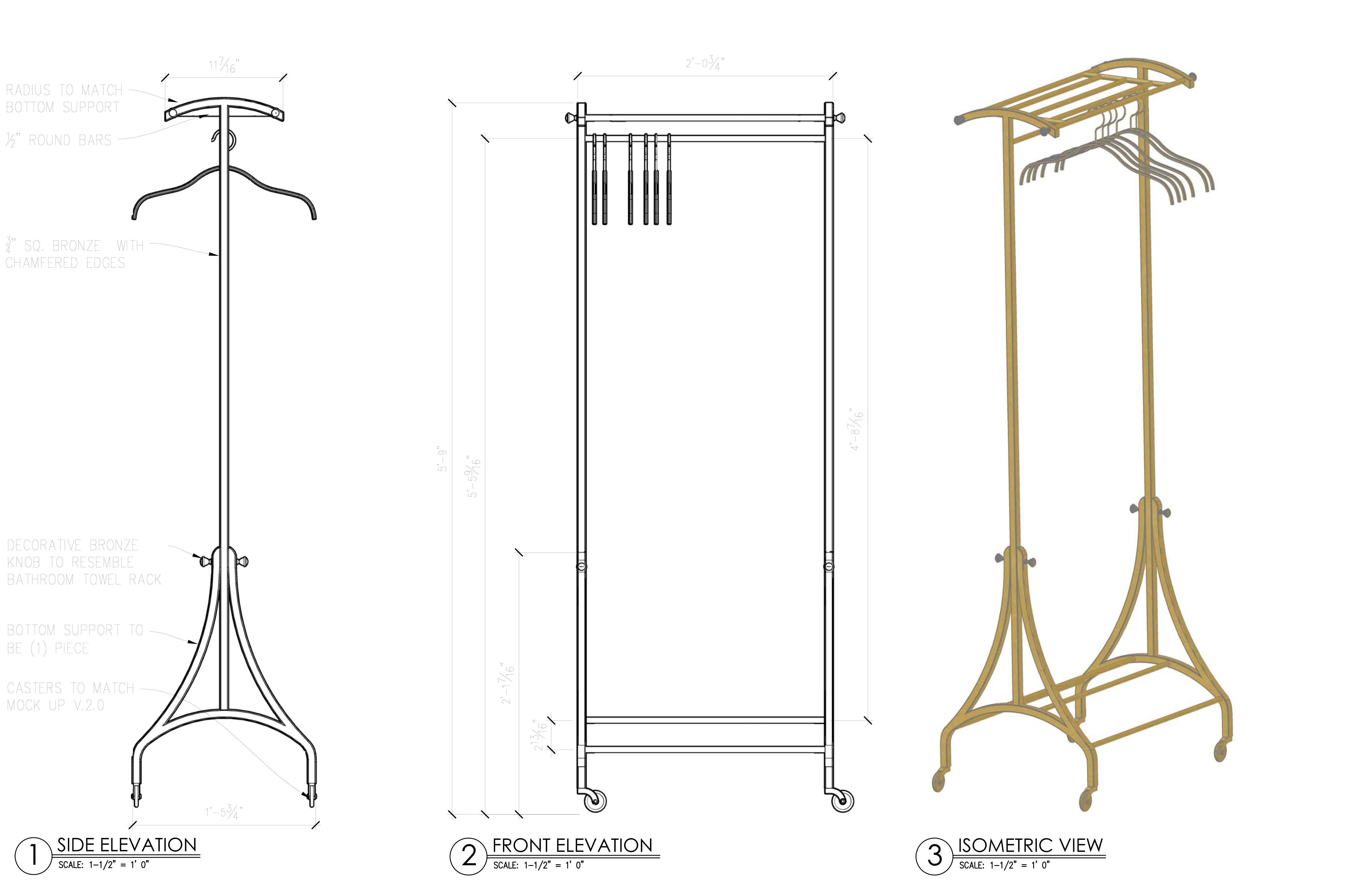 clothes and shoe rack