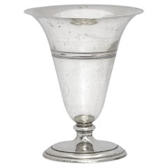 American Sterling Silver Trumpet-Form Vase