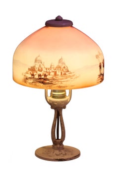 Lampada da scrivania in vetro birmano "Mt. Washington"