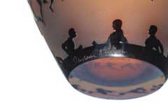 Duncan Mc Clellan (americano), vaso in vetro intagliato, intitolato “Men A Morphis”