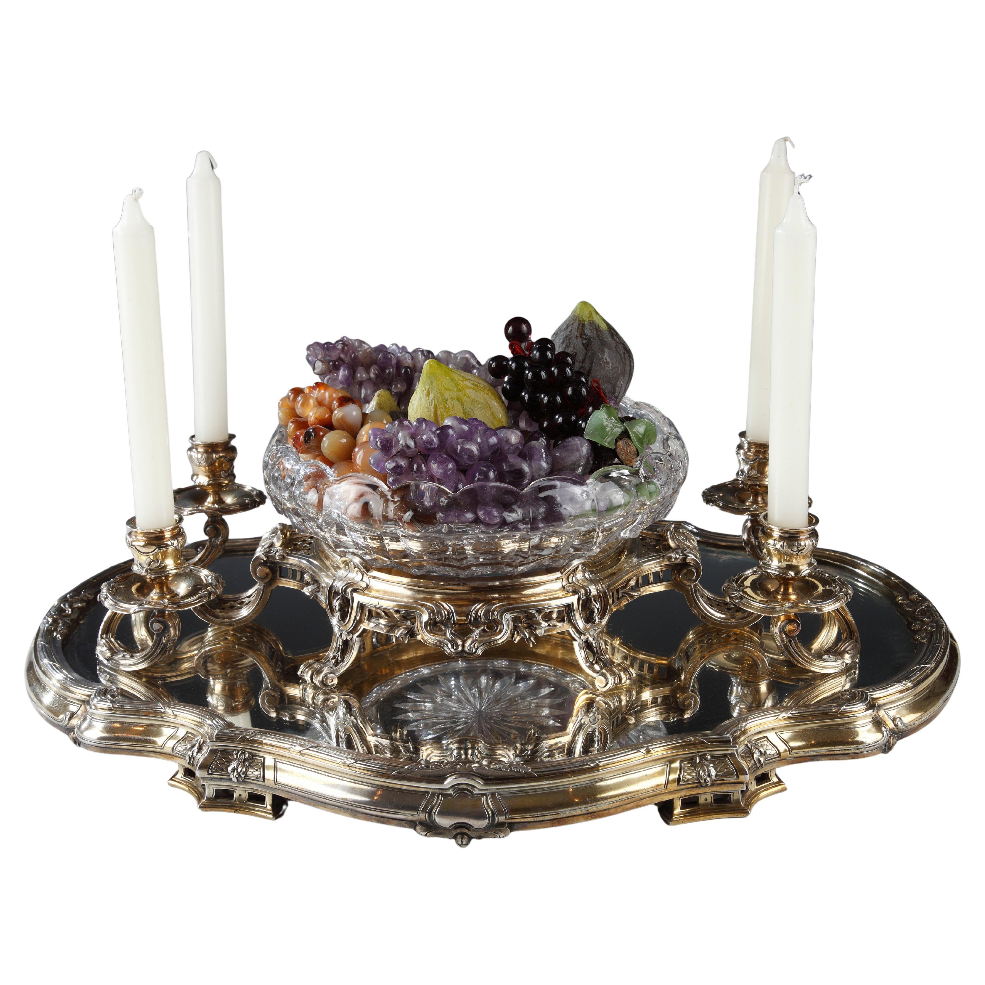 Incantevole centrotavola in argento dorato di Boin-Taburet, Francia, circa 1880 in vendita