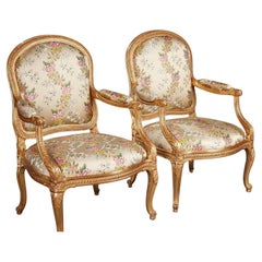 Preciosa Pareja de Sillones Estilo Transición "A Chassis", Francia, Circa 1880