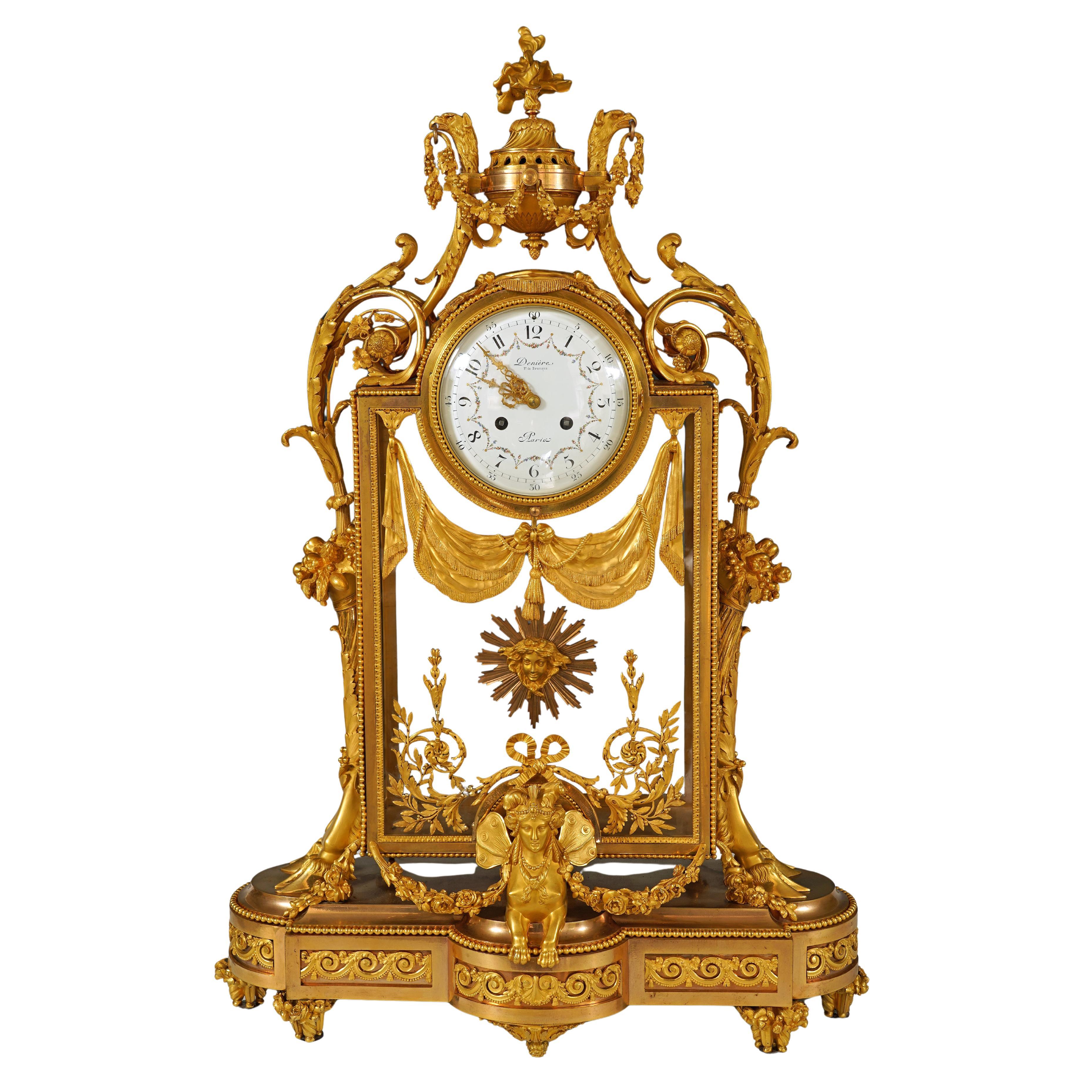G. Denière, "Pendule à cage", France, circa 1860 For Sale