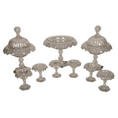 Baccarat, Set of candy dishes and cups, France, Circa 1870