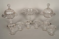 Baccarat, Set of candy dishes and cups, France, Circa 1870