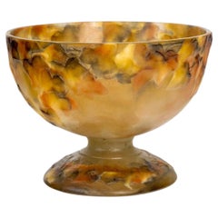 1919 Gabriel Argy-Rousseau Schale „Lierre“ (Efeu) aus Pâte-de-Verre-Glas