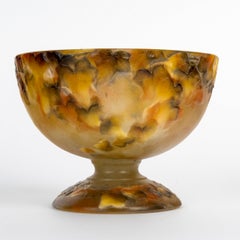1919 Gabriel Argy-Rousseau Schale „Lierre“ (Efeu) aus Pâte-de-Verre-Glas