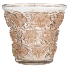 1938 René Lalique - Vase Ice Champagne Bucket Reims Glass with Sepia Patina