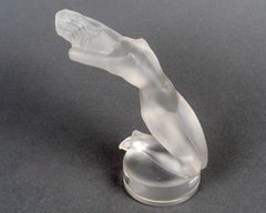 1931 Rene Lalique Original Car Mascot Hood Ornament Chrysis Glass