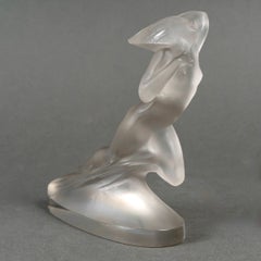 1929 René Lalique - Art Deco Statuette Cote d'Azur Pullman Express Frosted Glass