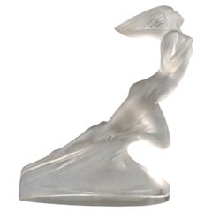 1929 René Lalique - Art Deco Statuette Cote d'Azur Pullman Express Frosted Glass