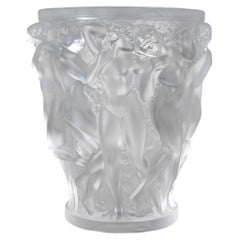 Lalique France Vase Bacchantes Frosted Crystal WITH TAG