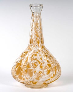 1920 René Lalique - Caraffa "Epines Thorns" in vetro con patina color seppia