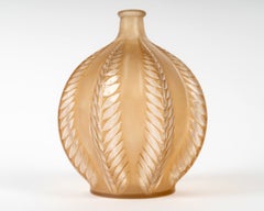 1924 René Lalique - Vase Malines Glass with Sepia Patina