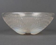 1924 René Lalique - Satz von 6 Schalen Coquilles Muscheln Opaleszierendes Glas