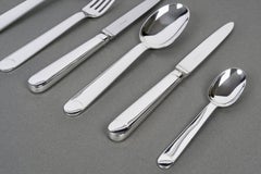 Jean E Puiforcat Cutlery Flatware Set Art Deco Normandie Royan Sterling Silver
