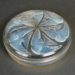 1921 Rene Lalique Box Mesanges Opalescent Glass