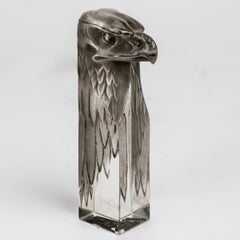 1911 René Lalique - Seal Stamp Tete d'Aigle Eagle Glass With Grey Patina