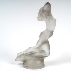1929 Rene Lalique Original Car Mascot Hood Ornament Vitesse Glass